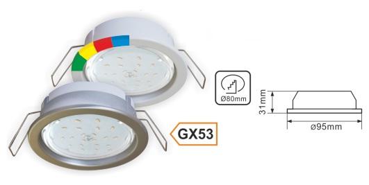 Светильник GX53 глубокий